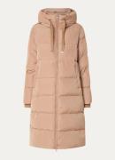 River Woods Longline puffer jas met capuchon en steekzakken