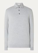Profuomo Luxury fijngebreide regular fit polo in lyocellblend