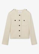 Reiss Blane cropped blazer van wol