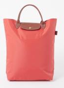 Longchamp Le Pliage shopper M met leren details