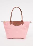 Longchamp Le Pliage Original schoudertas M met leren details