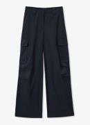 Reiss Ava high waist wide fit cargobroek met klepzakken