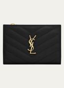 Saint Laurent Cassandre portemonnee van quilted kalfsleer