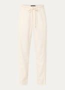 Claudia Sträter High waist slim fit broek in lyocellblend met strikcei...