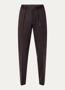 Profuomo Tapered fit pantalon van wol met steekzakken