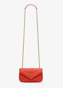 Saint Laurent Loulou Mini crossbodytas van lamsleer