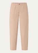 Moscow Charles high waist loose fit pantalon van crêpe met steekzakken