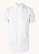 Armani Slim fit overhemd met korte mouw en stretch