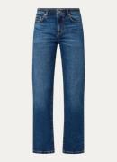 Benetton Ben high waist straight leg jeans met medium wassing