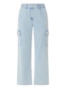 Expresso High waist wide leg jeans met lichte wassing