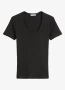 Marc O'Polo T-shirt van biologisch katoen met V-hals