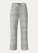 Refined Department Harvey high waist flared jeans met panterprint