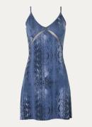 Chantelle Slipdress met slangenprint