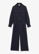 Reiss Kaia wide leg jumpsuit met ceintuur