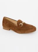 Dune London Glair wide fit loafer van leer met horsebit