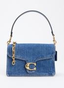 Coach Chain Tabby schoudertas van denim met kalfsleren details