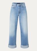 Denham Yayoi high waist wide leg jeans met medium wassing