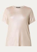 Expresso T-shirt met metallic finish