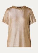 Expresso T-shirt met metallic finish