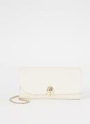 L.K.Bennett Florence clutch van leer met afneembare schouderriem