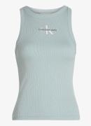 Calvin Klein Ribgebreide tanktop met logoprint