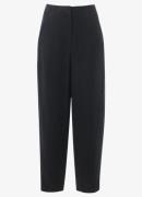 Whistles High waist tapered fit broek van linnen met steekzakken