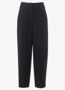 Whistles High waist tapered fit broek van linnen met steekzakken