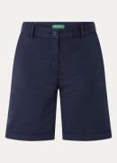 Benetton High waist regular fit korte broek met steekzakken