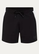 Armani Straight fit korte joggingbroek met logo en trekkoord