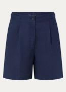 Pennyblack High waist straight fit korte broek van linnen met steekzak...