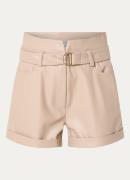 Fifth House Gena high waist loose fit korte broek van imitatieleer