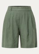 Benetton Bermuda high waist loose fit korte broek van linnen