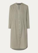 Expresso Mini blousejurk in linnenblend met plooidetail