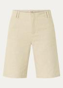 Mos Mosh Kasja high waist loose fit korte broek met steekzakken