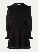 Neo Noir Aran mini tuniekjurk met smockwerk