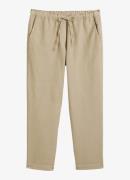Marc O'Polo Mid waist loose fit broek in linnenblend met trekkoord