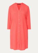 Expresso Mini blousejurk in linnenblend met plooidetail