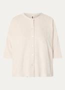 Bongusta Naram oversized blouse van badstof met streepprint