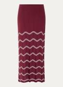 French Connection Trudy grofgebreide maxi rok met ingebreid patroon