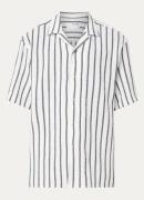 Selected Homme Regular fit overhemd van biologisch katoen met streeppr...