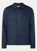Selected Homme Regular fit overhemd van linnen met borstzakken