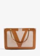 Valentino Garavani Viva Superstar Medium schoudertas van canvas met la...