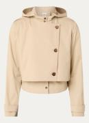 ba&sh Thym cropped trenchcoat met capuchon en schoudervulling