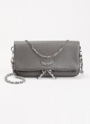 Zadig&Voltaire Rock Nano clutch van leer met afneembare schouderriem