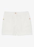 Reiss Ashby mid waist straight fit korte broek van linnen