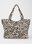 MSCH Copenhagen Shopper van canvas met panterprint