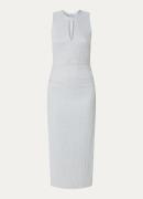 Aaiko Ella midi jurk met structuur en cut-out detail