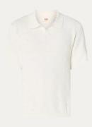 Levi's Grofgebreide regular fit polo met ingebreid patroon