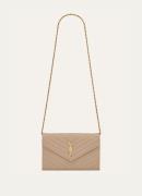 Saint Laurent Cassandre portemonnee van kalfsleer met afneembare schou...