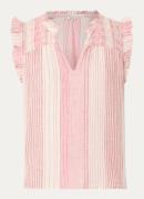 Rails Arlene tuniek in linnenblend met streepprint